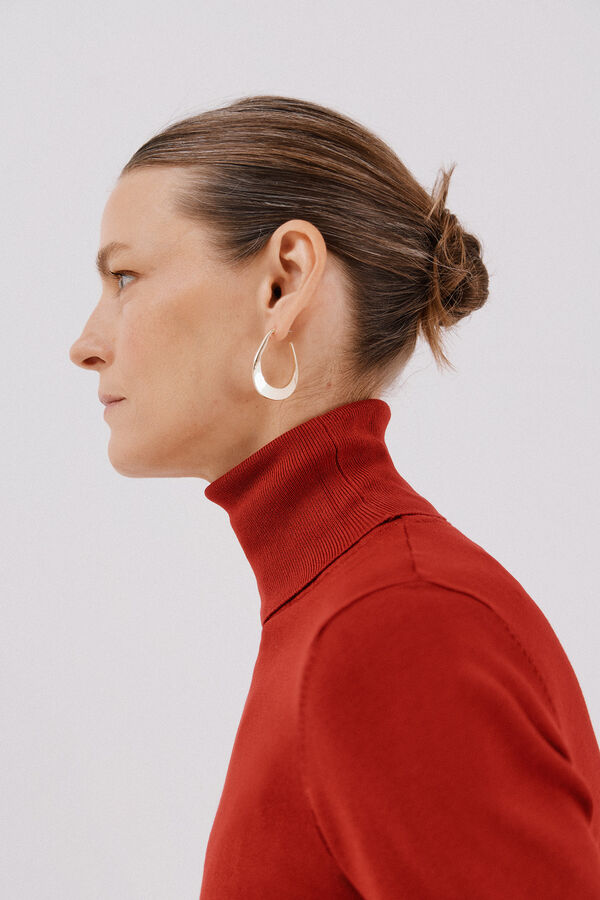 Cortefiel Short-sleeved jumper Red