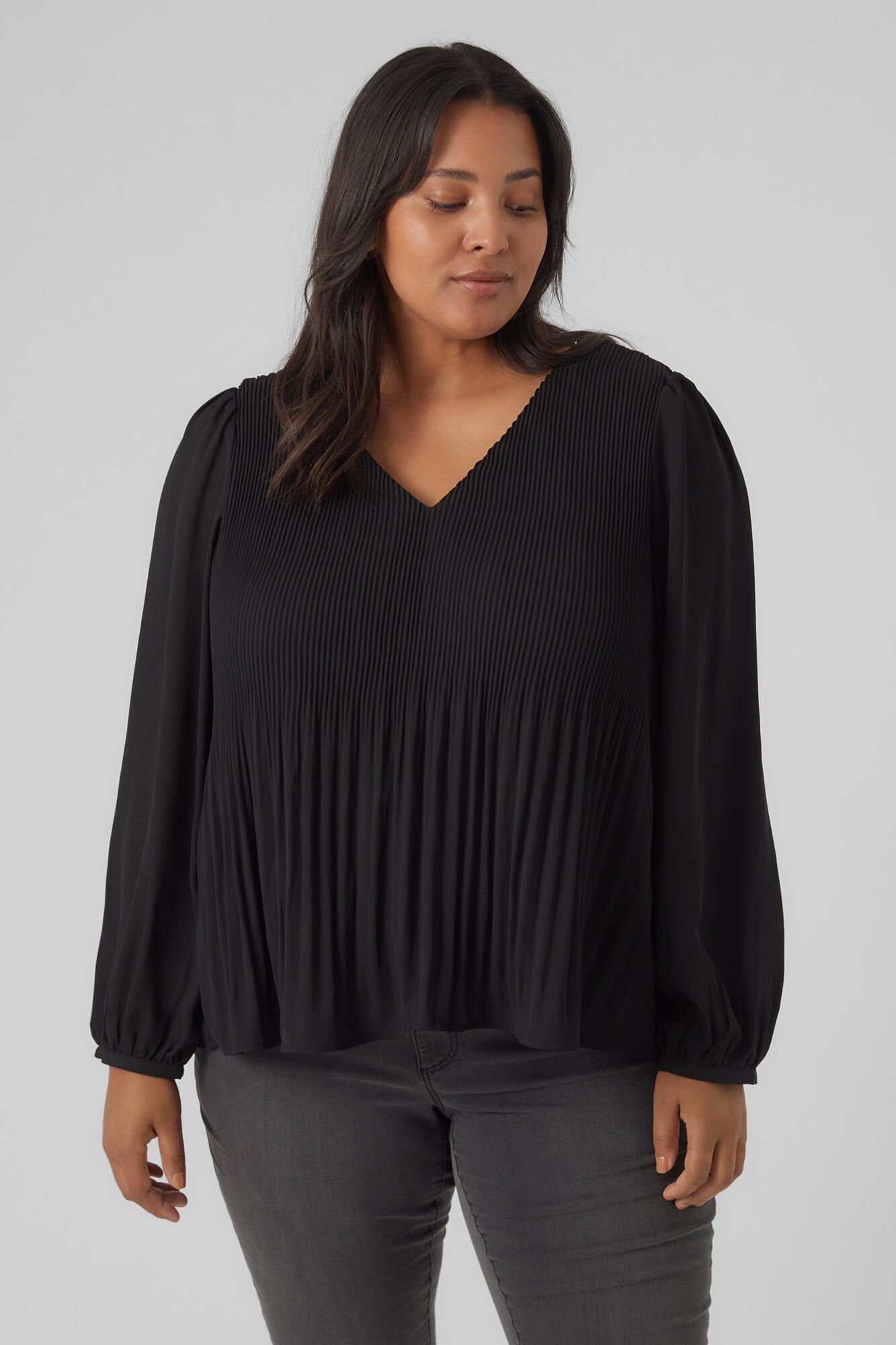 Top de manga larga talla grande