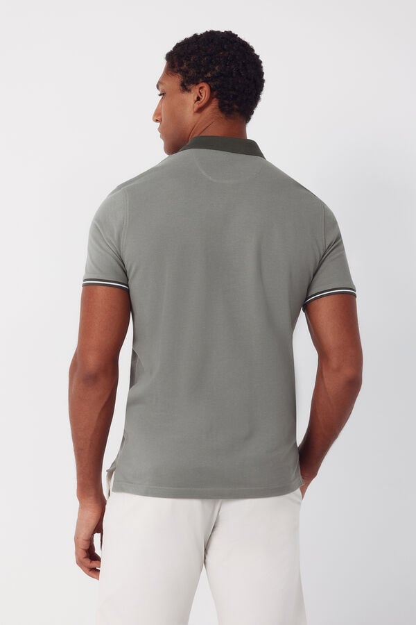Cortefiel Piqu&eacute; polo shirt Kaki