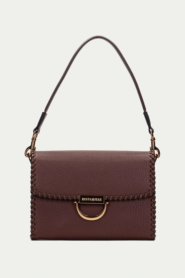 Hispanitas Bolsa hobo com fecho magnético Castanho