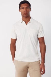 Cortefiel Plain slub polo shirt