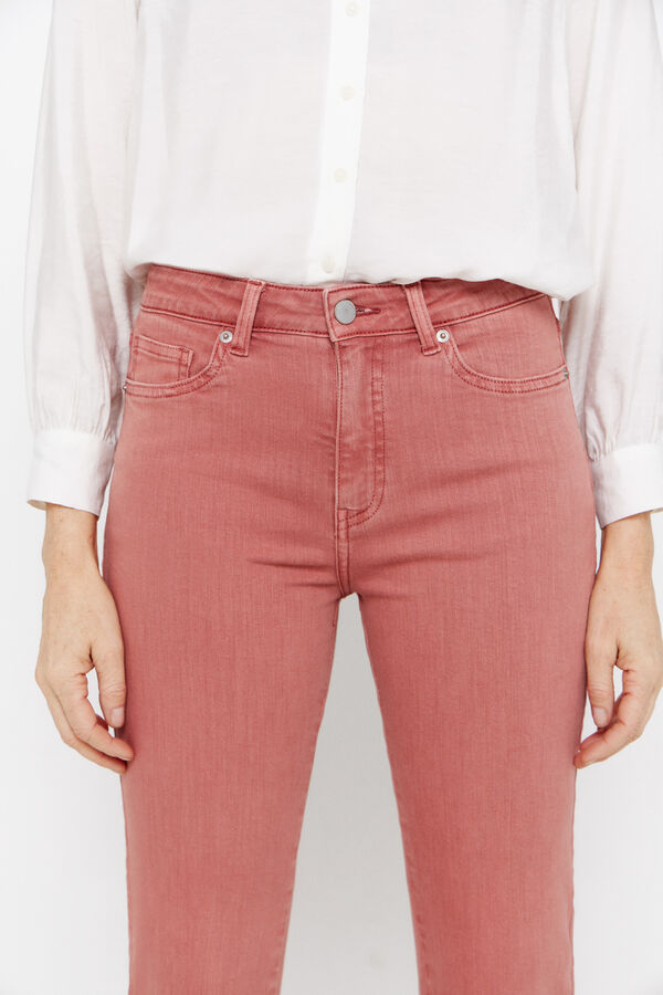 Cortefiel Cropped bell-bottom jeans Pink