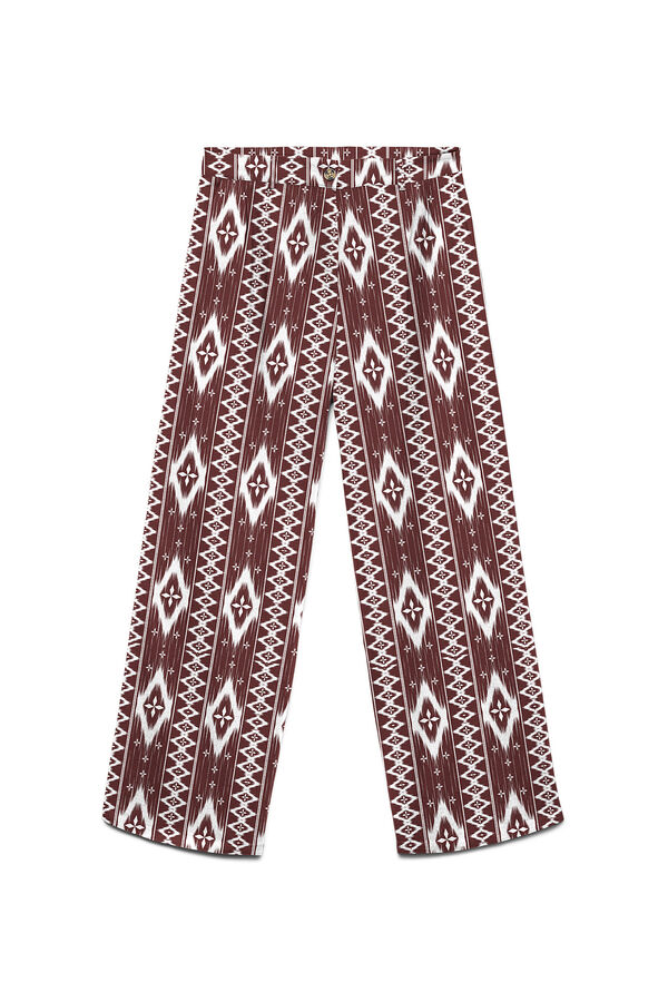 Vero Moda Cal&ccedil;a de vestir em linho Castanho