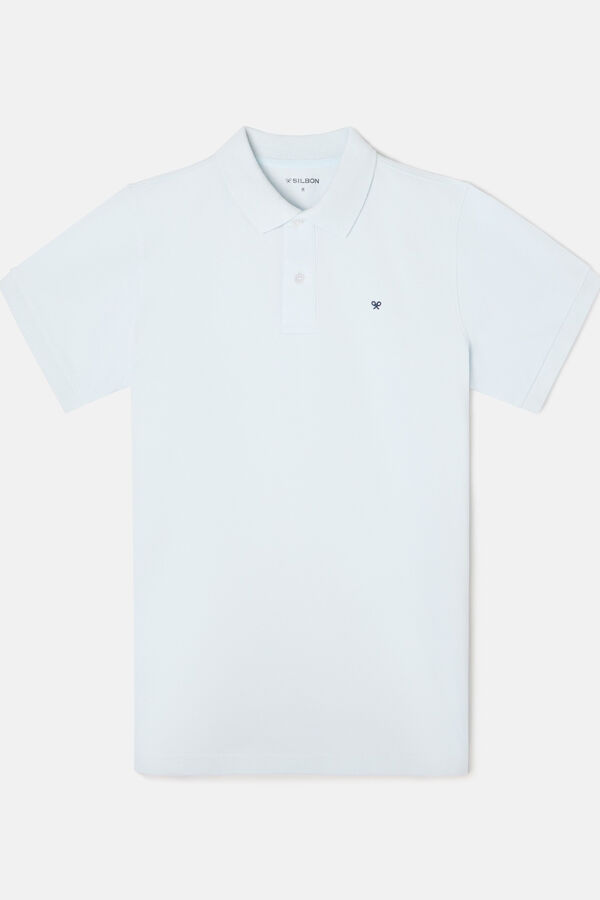 Silbon Polo cl&aacute;sico liso Azul