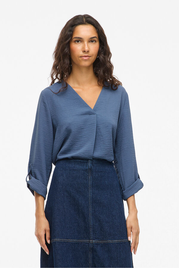 Vila blusa manga 3/4 Azul