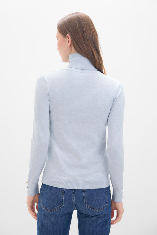 Cortefiel Polo neck jumper Blue