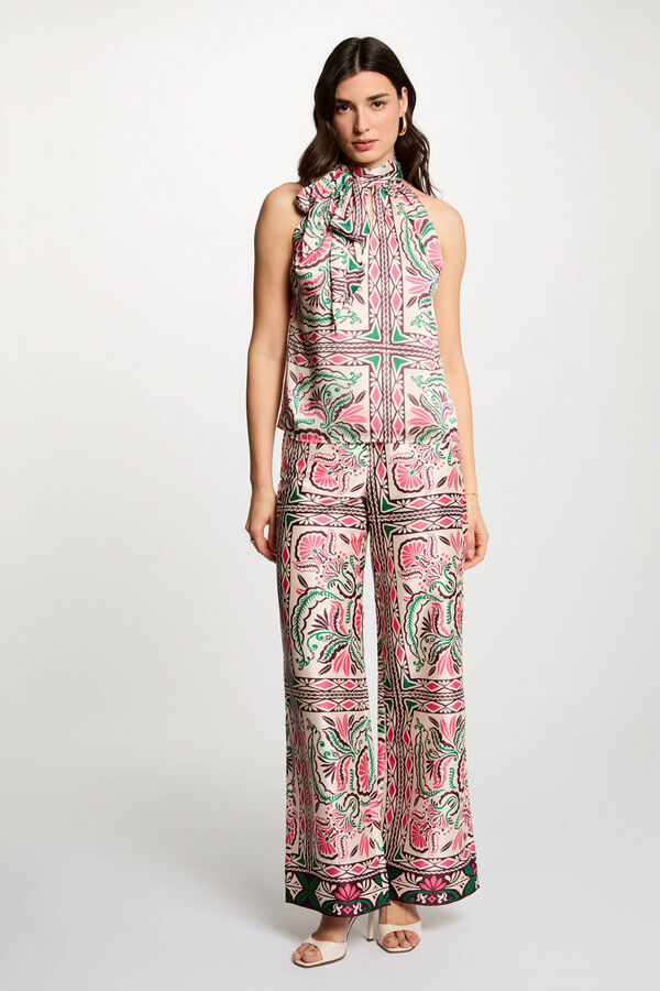 Morgan Cal&ccedil;a larga acetinada Multicolorido