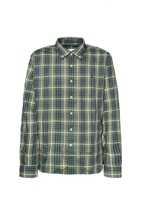 Camisa manga larga cuadros