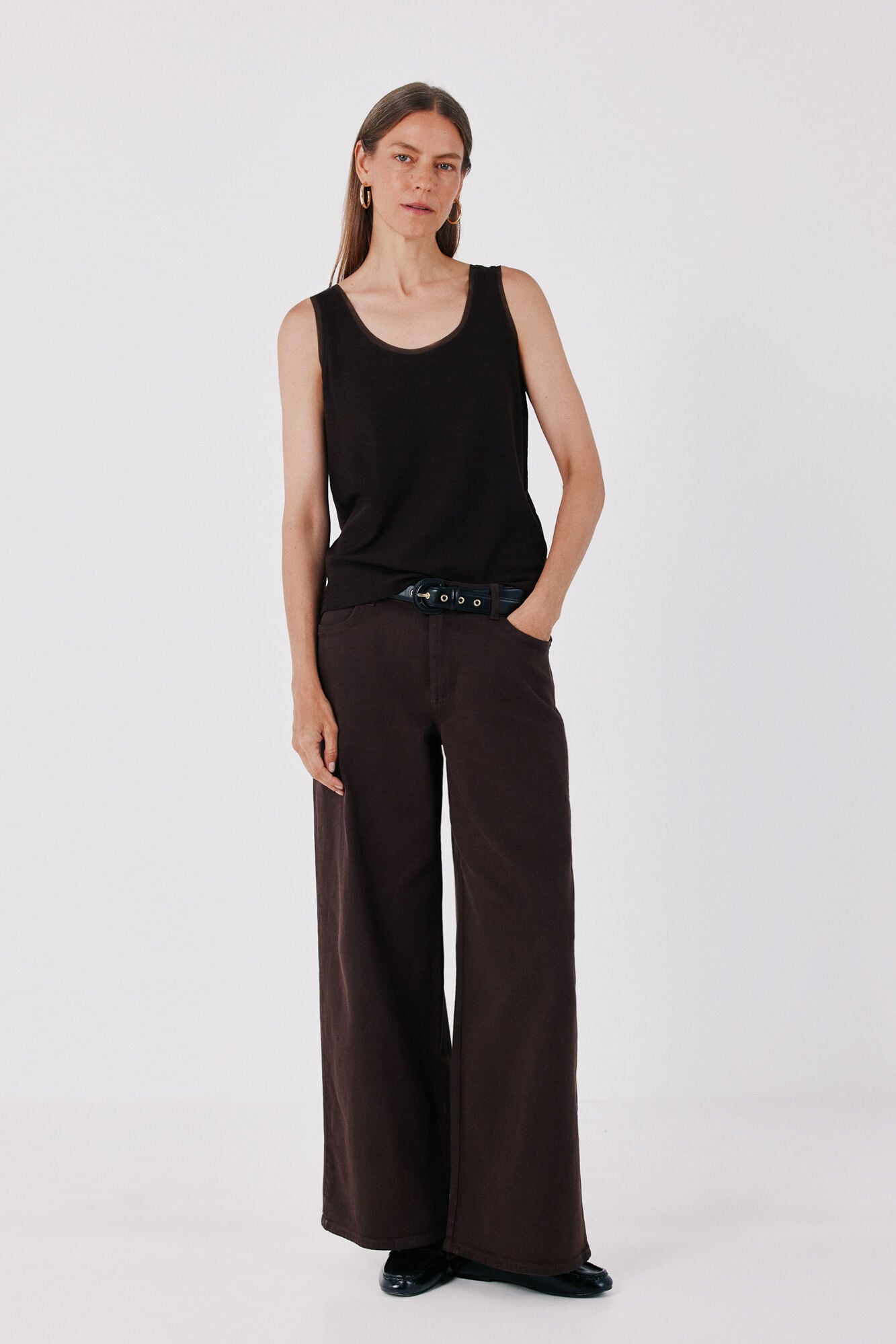 Cortefiel Long palazzo jeans