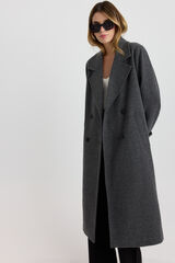 Vero Moda Sobretudo comprido cruzado Cinzento