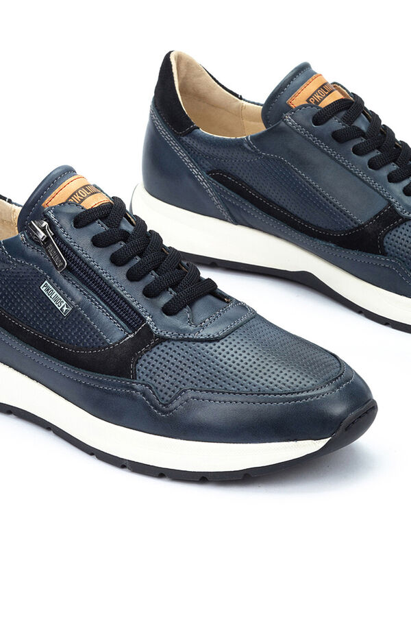Pikolinos Men's lace-up and zip fastening trainers Blue