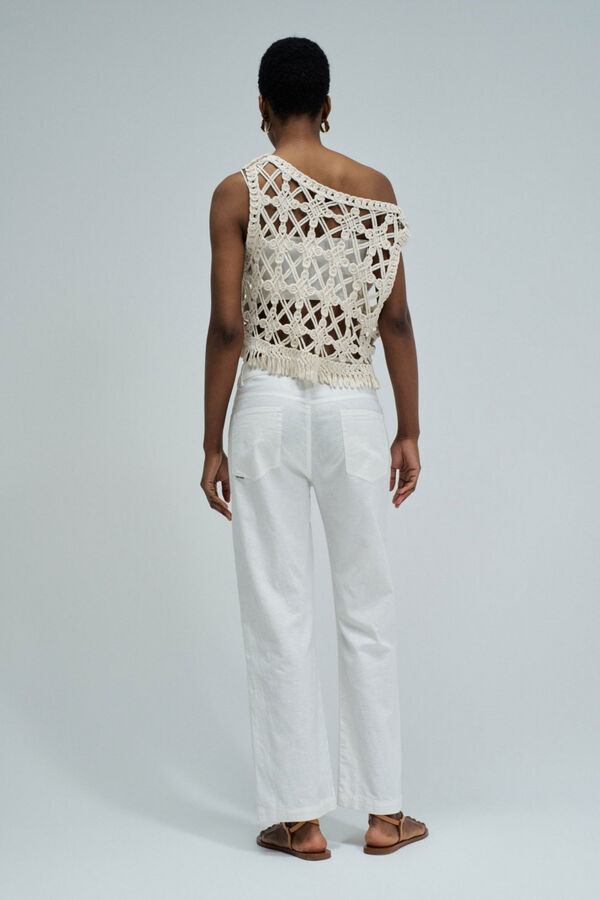 Salsa Jeans Cal&ccedil;as de linho Branco