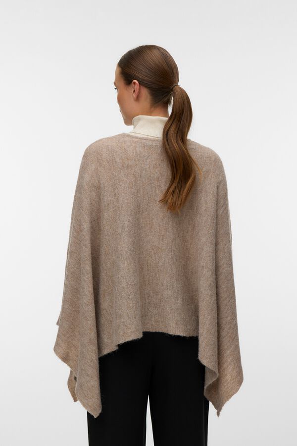 Vero Moda Fine knit poncho Nude