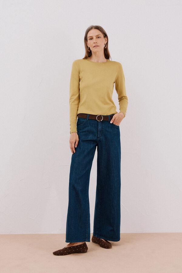 Cortefiel Short-sleeved jumper Green