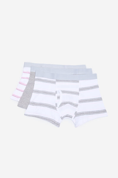 Cortefiel 3-pack jersey-knit boxers Grey