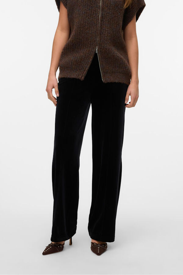 Vero Moda Calça compridas de veludo Preto