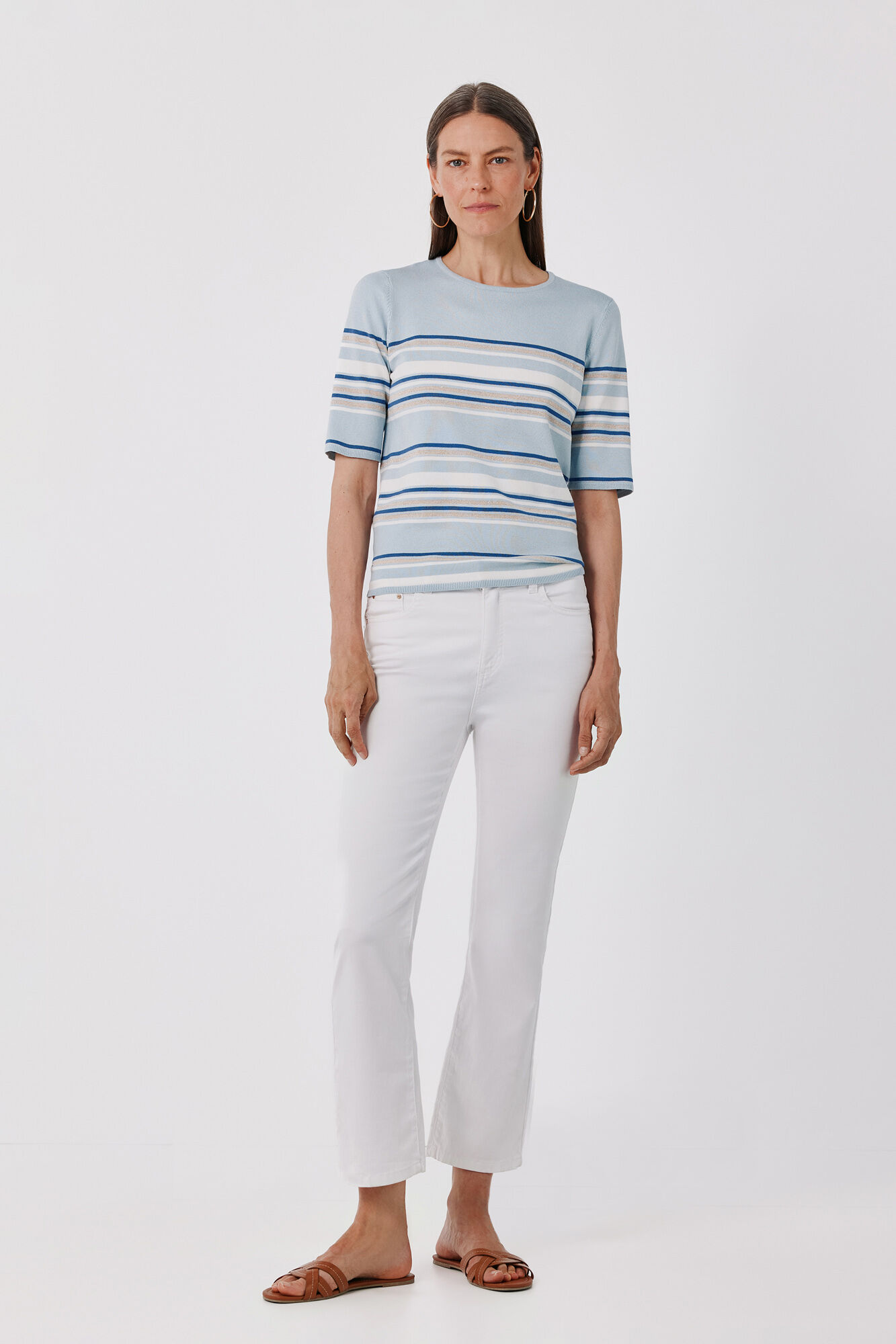 Cortefiel Camisola de riscas multicolor