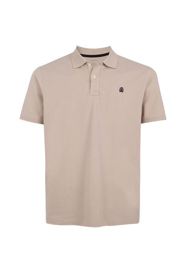 Cortefiel Basic piqué polo shirt Beige