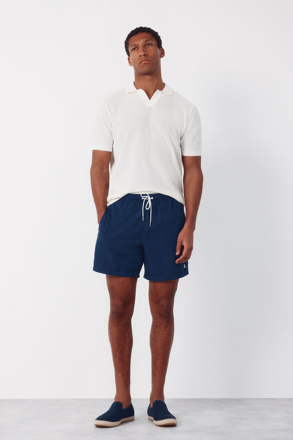 Cortefiel Plain basic swimwear Navy