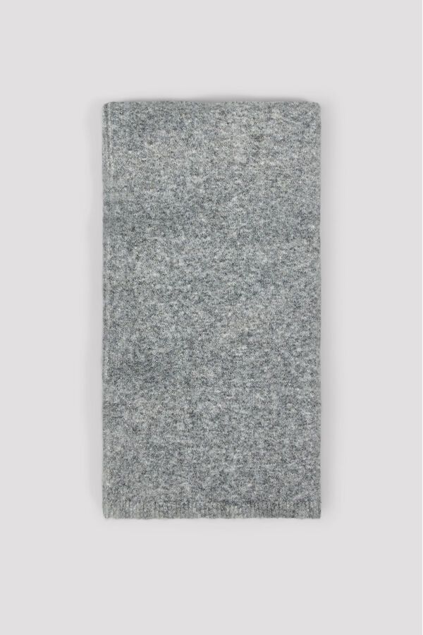 Cortefiel Plain knit scarf Grey