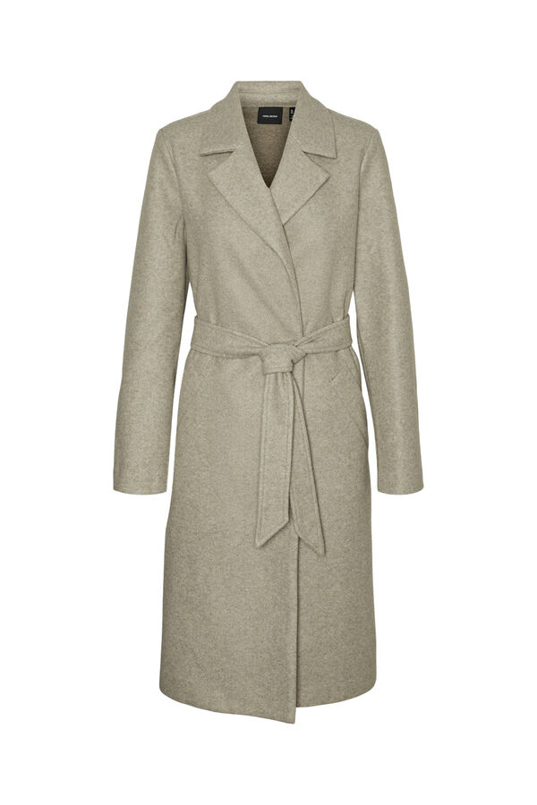 Cortefiel Women's midi cloth coat Nude