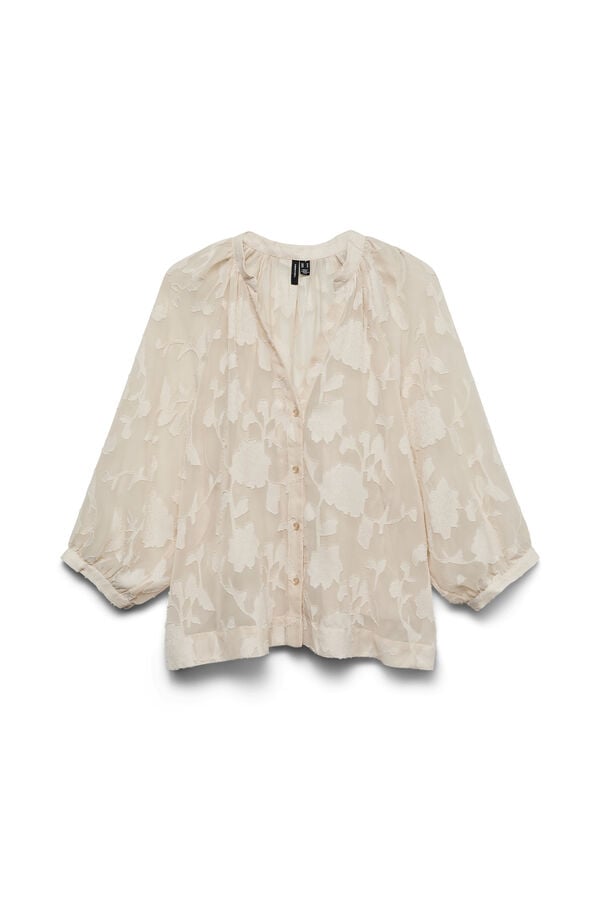 Vero Moda Blusa em tule Tostado