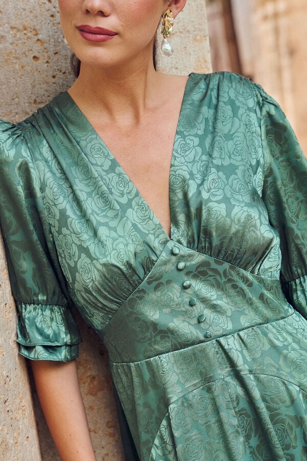 Polín Et Moi Vestido de manga francesa Amabella Verde
