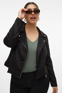 Vero Moda Curve Jaqueta plus size com efeito pele