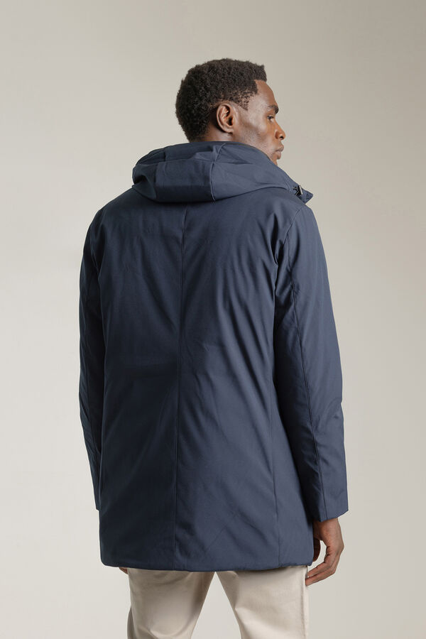 PuroEGO Parka técnica com capuz de areia Azul