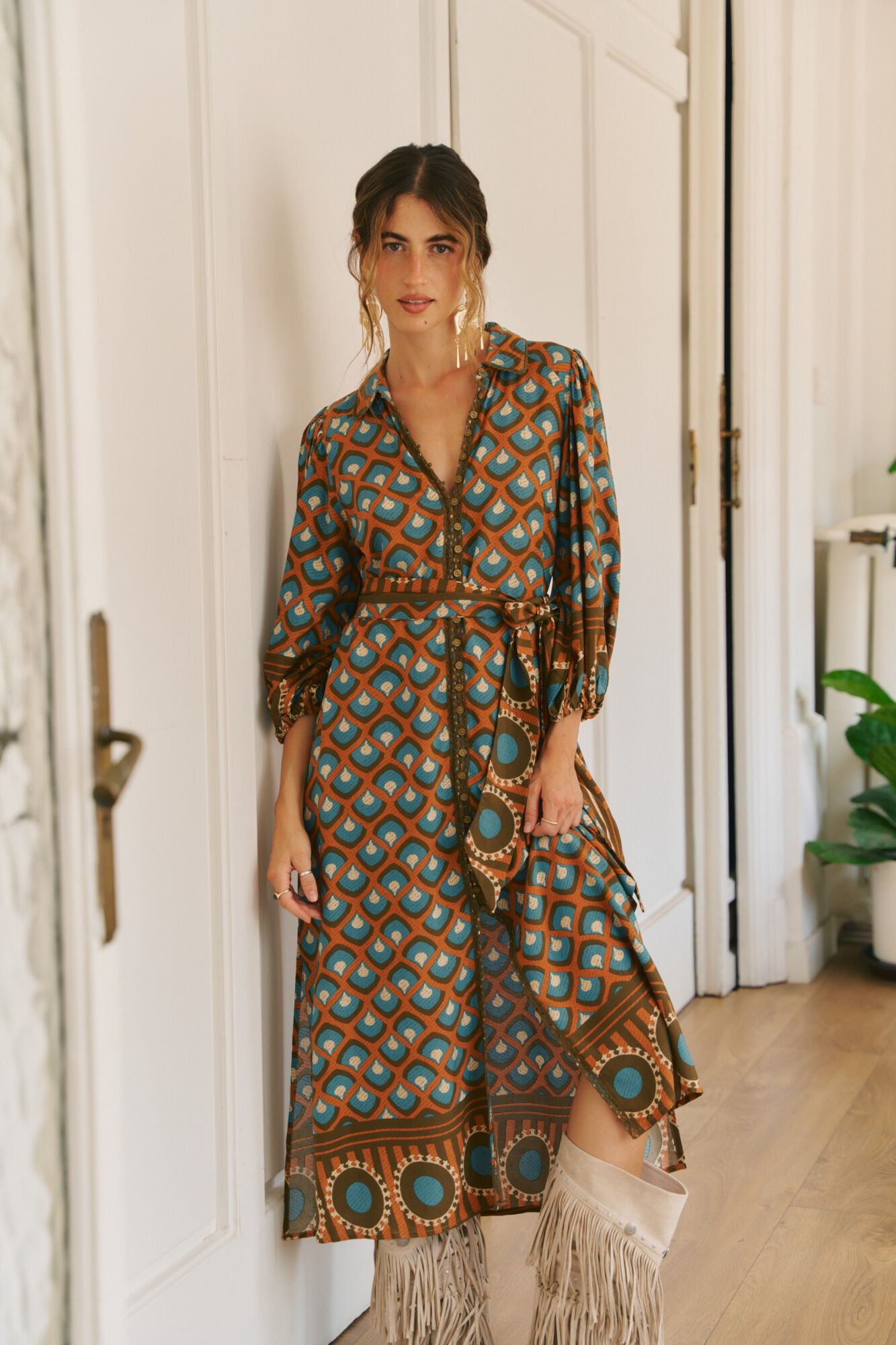 Jaase Vestido midi Whitney