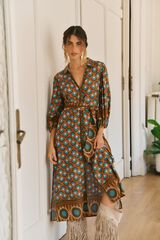 Jaase Vestido midi Whitney Multicolorido