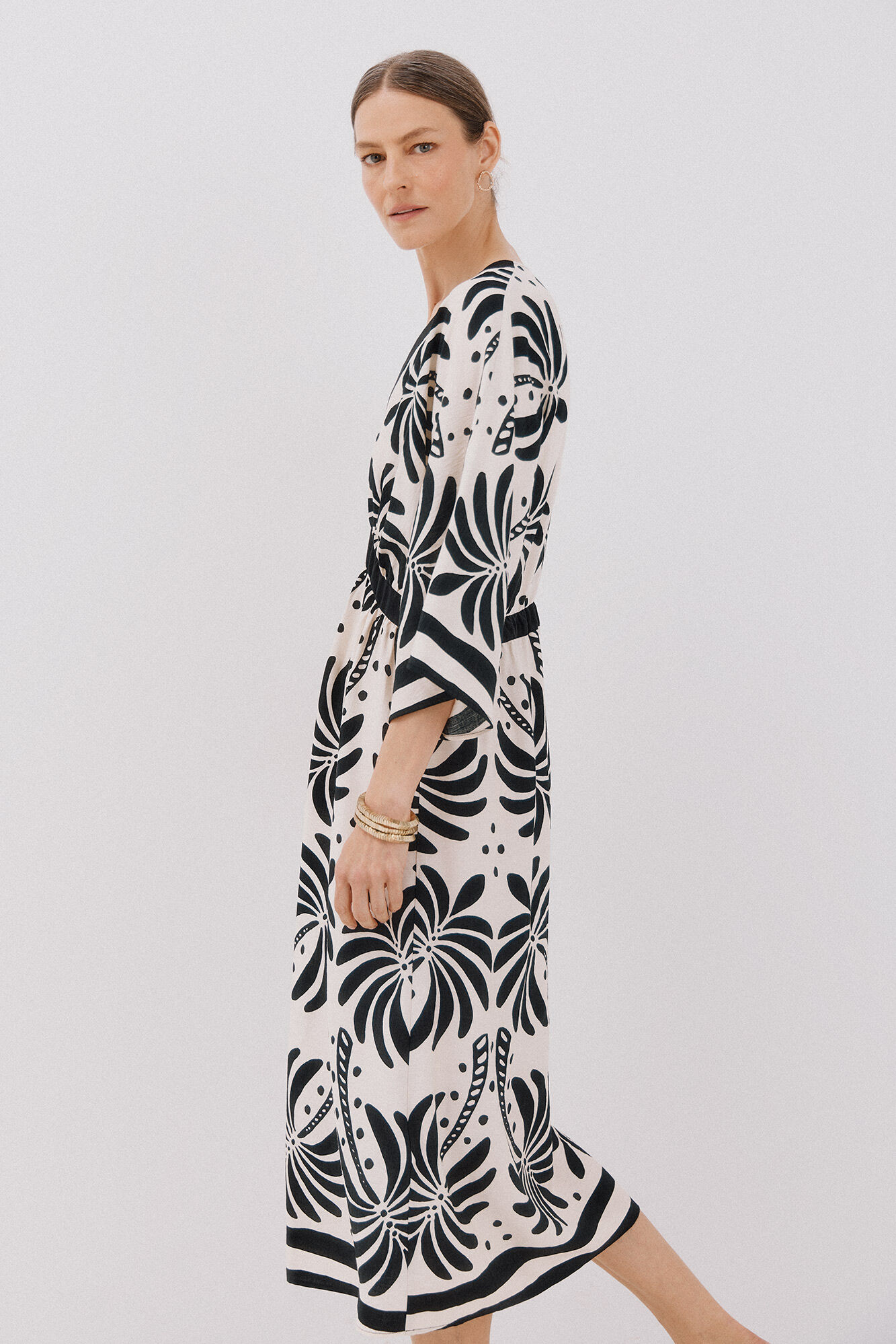 Cortefiel Long printed dress