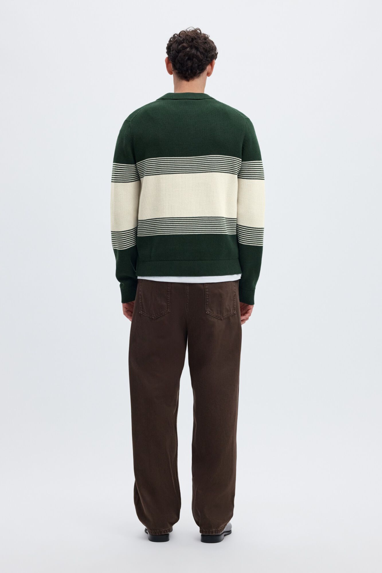 Selected Polo de punto a rayas 100% algod&oacute;n org&aacute;nico