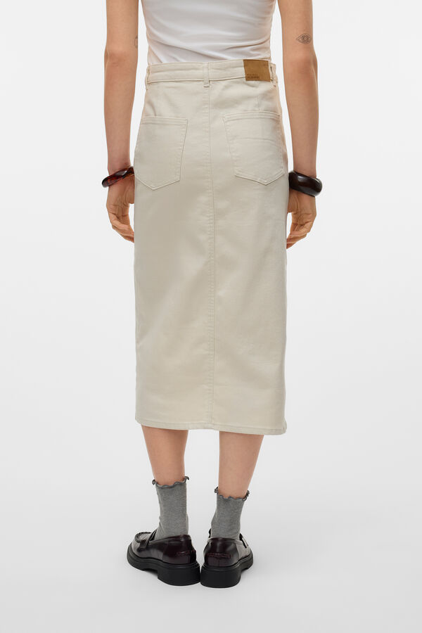 Vero Moda Falda vaquera midi Gris