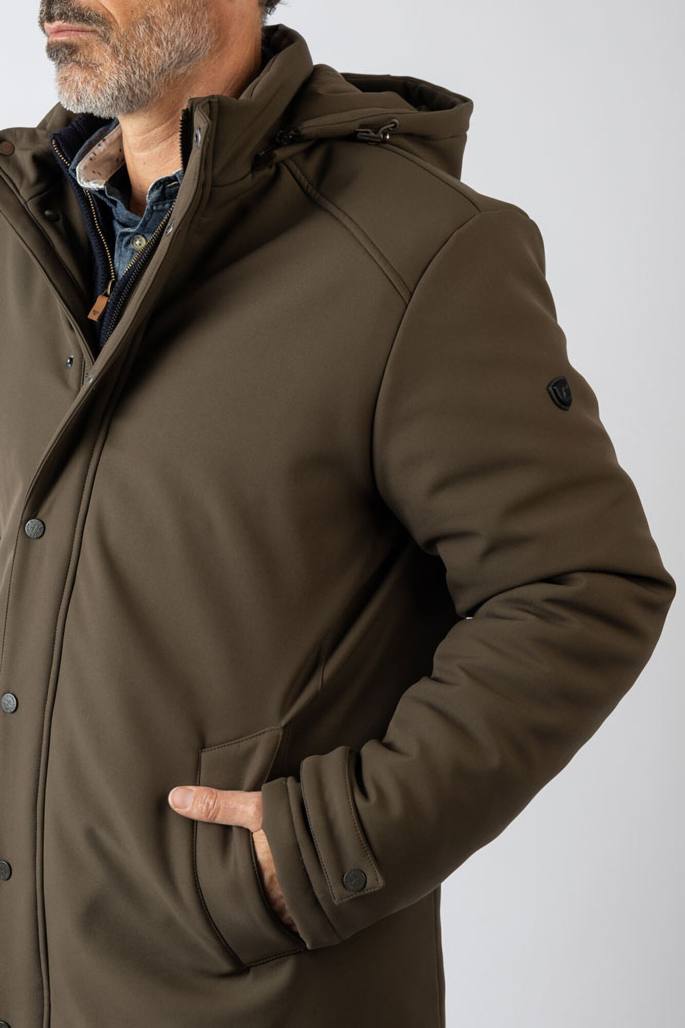 Privata Chaqueta larga con capucha