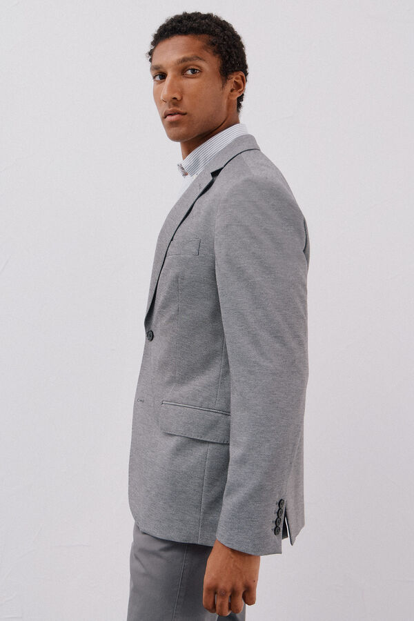 Cortefiel Blazer de malha  Cinzento