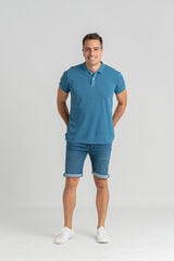 Privata Camisa polo piqué 100% algodão lavado Azul