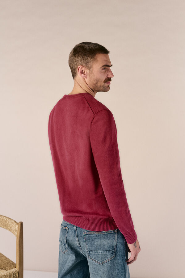 OOTO Camisola gola redonda em algod&atilde;o lavado Granada