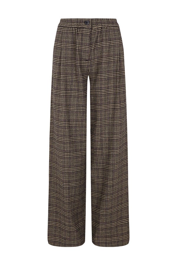 Slowlove Plaid trousers Printed grey