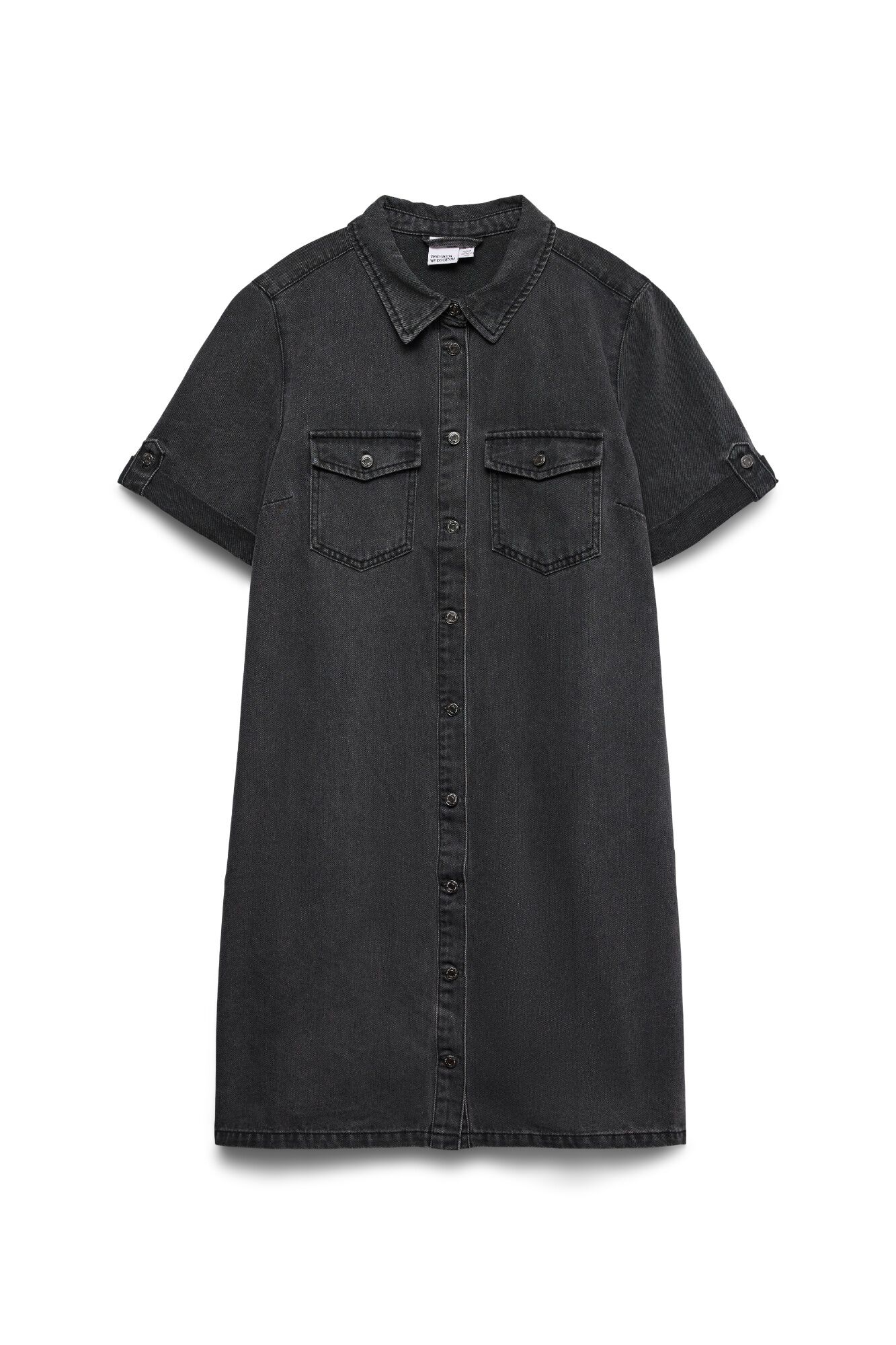 Vero Moda Vestido curto de manga curta em denim