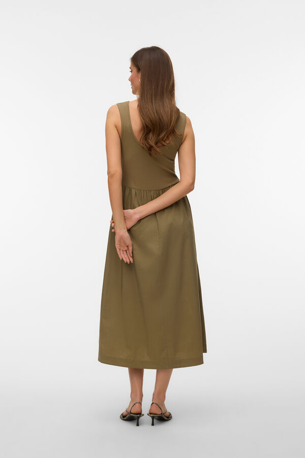 Vero Moda Vestido midi sem mangas Verde