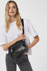 Cortefiel Small black Lindsay crossbody bag Black