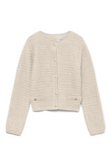 Vero Moda Cárdigan botones plateados Gris