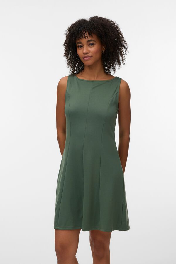 Vero Moda Vestido curto peplum Verde