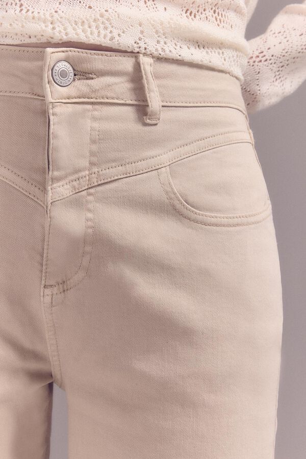 Cortefiel Pantalones Carrot Colores Marfil