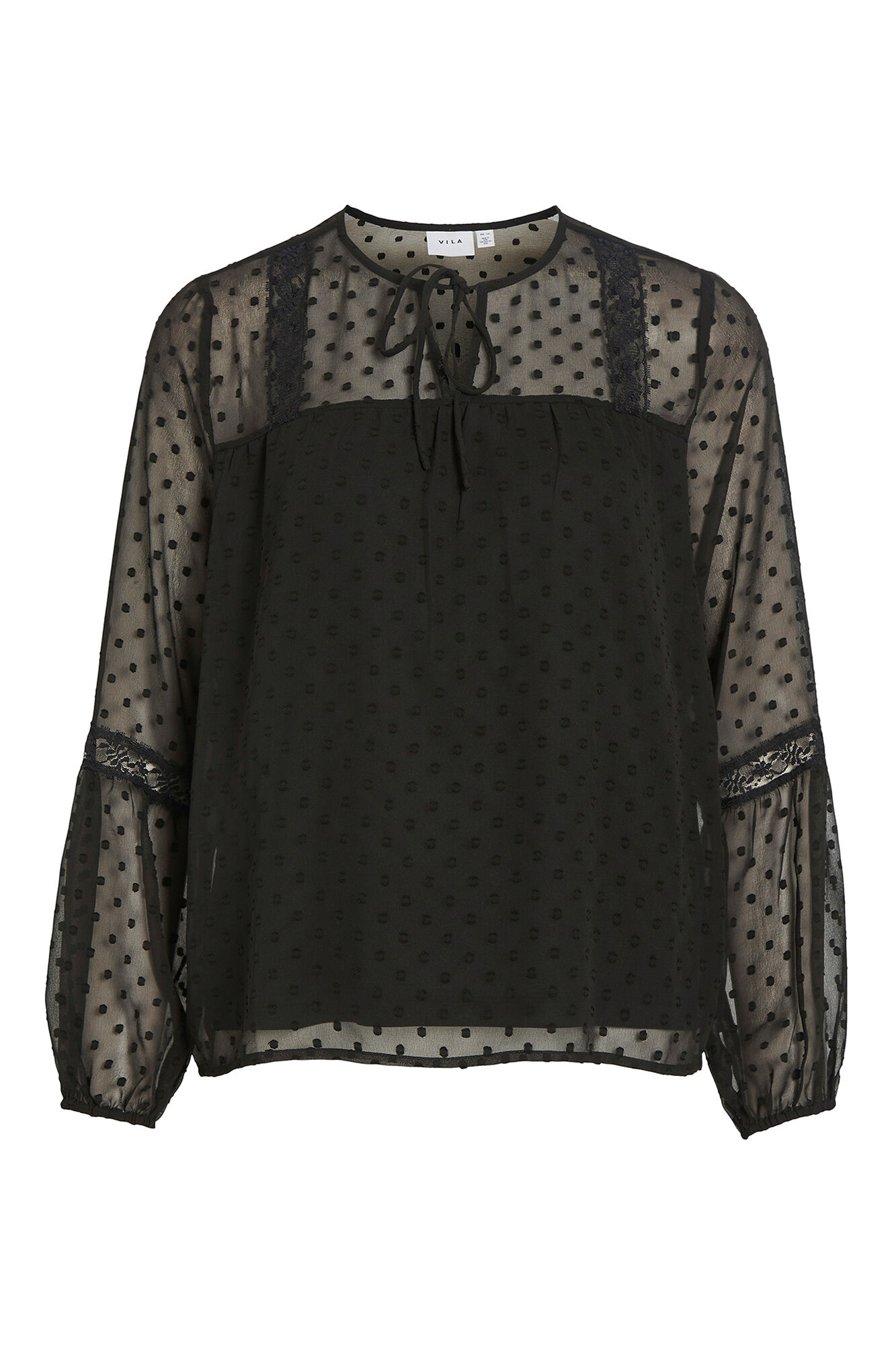 Vila Blusa plumeti de manga comprida