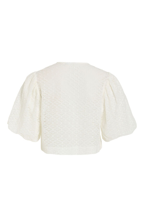 Vila Lace women's bolero jacket White