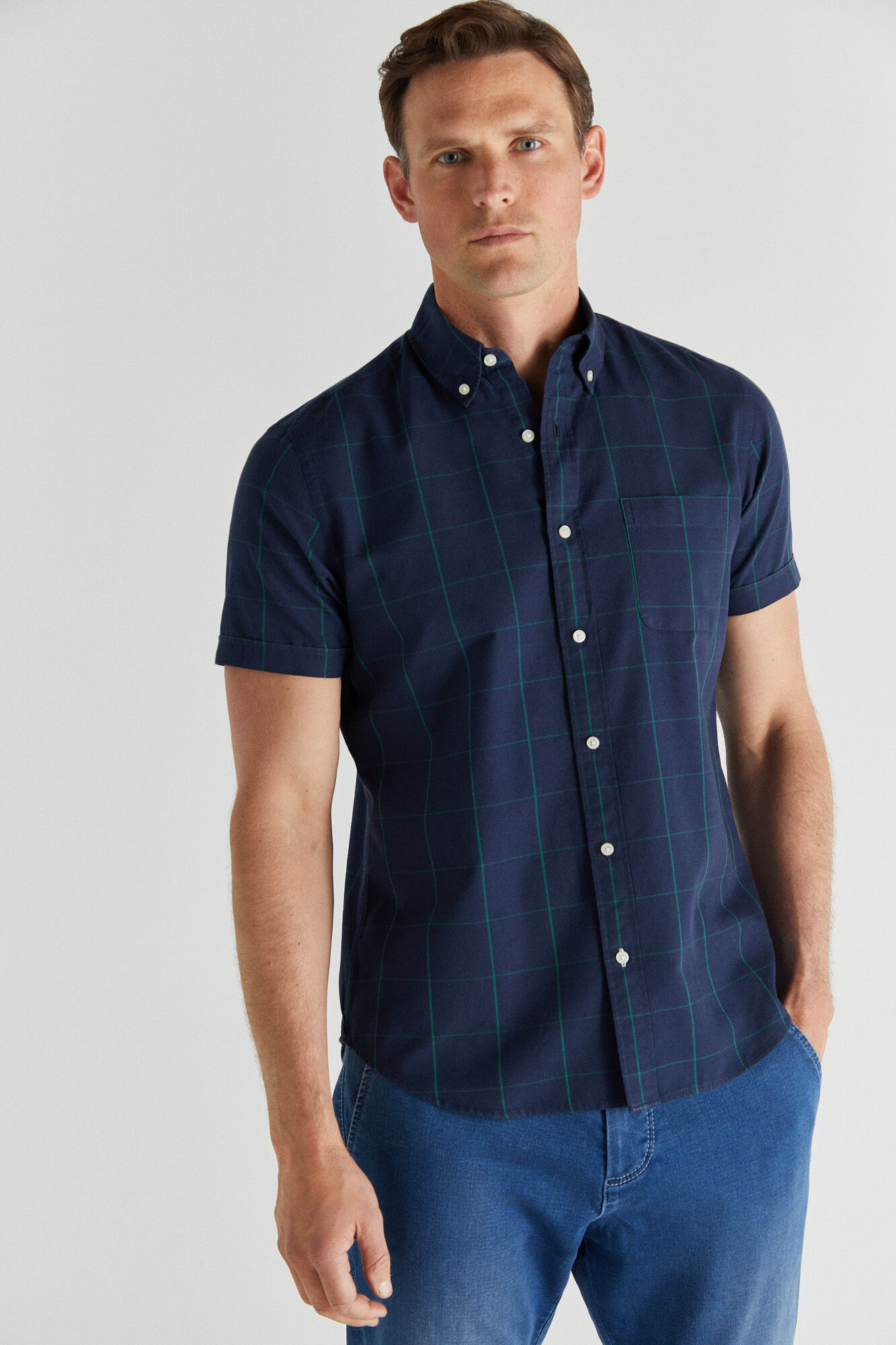 Camisas manga corta hombre cortefiel 2025