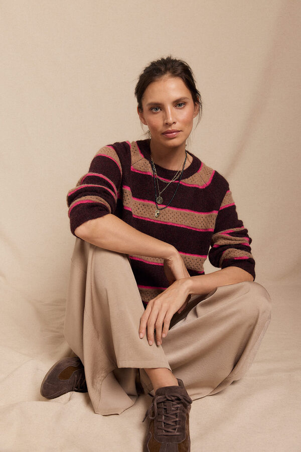 Slowlove Jersey rayas Estampado beige