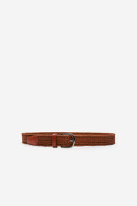 Cortefiel Elastic braided belt Beige